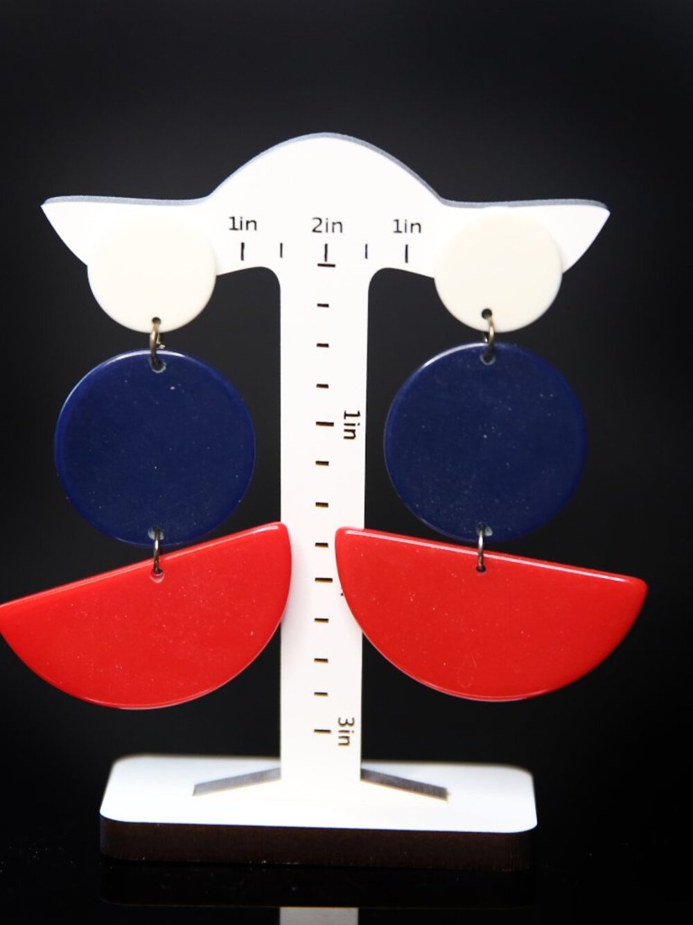 Mod Geometric 1980s Earrings